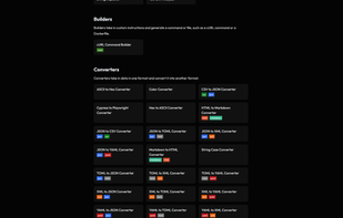 Directory of all tools searchable using hot keys