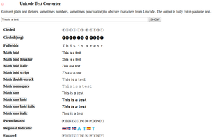 Unicode Toys screenshot 1
