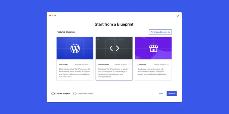 WordPress Studio 1.60 introduces Blueprints for easier and faster local site development image