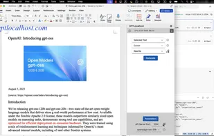 GPT for Word. Offline and Private. Use OpenAI’s gpt-oss-20b in Microsoft Word.