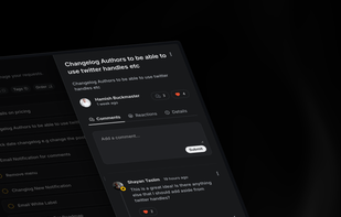 UserJot's feedback discussion