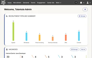 Talantula dashboard overview