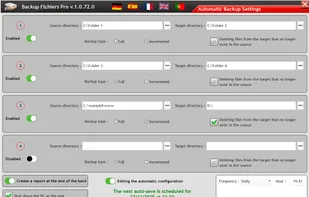 Automatic backup settings
