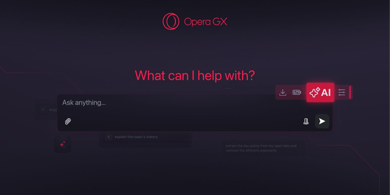 Opera GX rolls out faster AI, new side panel, and broader file support image