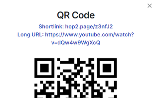Generating a QR code for your shortened link
