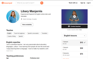 Lessonpal screenshot 1