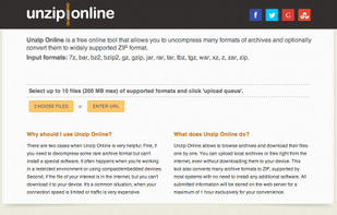 Unzip Online