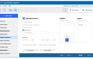 Page Counters options.
