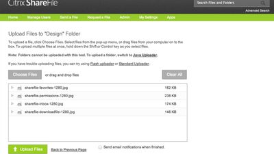 Upload files quickly and easily with ShareFile