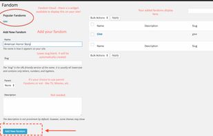WP Fanfiction and Writing Archive screenshot 1