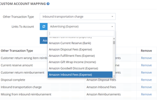 SellerZen's advanced transaction mapping allows customized mapping of Amazon non-order transactions like storage fees to specific QuickBooks Online accounts