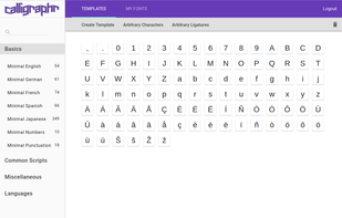 Calligraphr screenshot 2