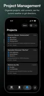 Organize projects, add contacts, see the current weather or get directions.