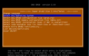 Super GRUB2 Disk screenshot 1