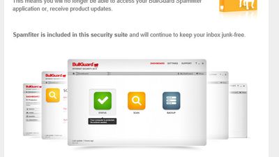 BullGuard Spamfilter discontinued