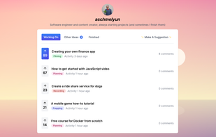 Individual profile page