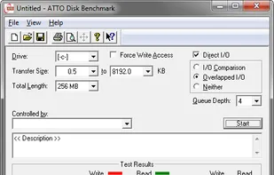 ATTO Disk Benchmark screenshot 1