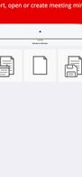 Import, open or create meeting minutes