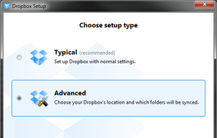 Choose which folders will be synced