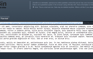ZeroBin screenshot 1