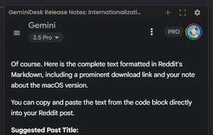 GeminiDesk screenshot 2