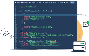 Email API/SMTP that does the job: reaches recipients’ inboxes just in time.?
Email infrastructure that ensures high deliverability by default.