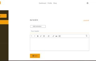 Note writing editor interface.