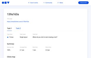 OneClickTest screenshot 2