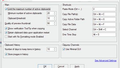 Clipjump settings editor