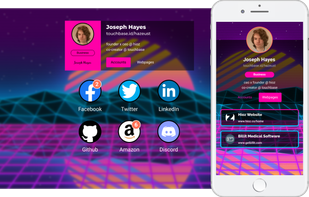 Share all your online accounts in one profile inside Touchbase - or in pages from outside Touchbase, and find where others are online from their own profile and pages