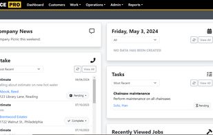 Dashboard view on desktop (a laptop/computer)