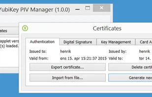 YubiKey PIV Manager screenshot 1