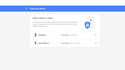 Find your phone by Google screenshot 1