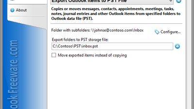 Export Outlook Items to PST File screenshot 1