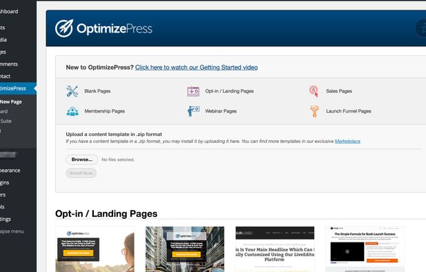 OptimizePress screenshot 1