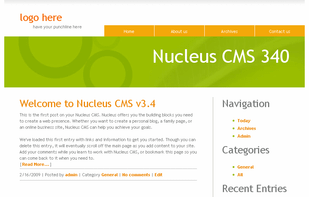 Nucleus CMS screenshot 1