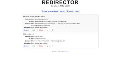 Redirector screenshot 1