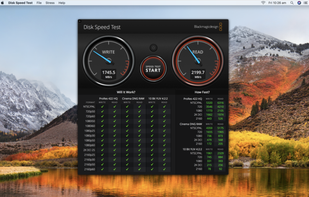 Blackmagic Disk Speed Test screenshot 1