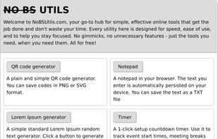 NoBSUtils screenshot 1