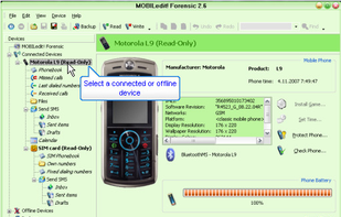 MOBILedit! Forensic screenshot 1