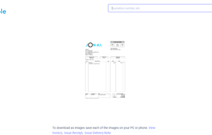 Invoice generated in pdf and jpg