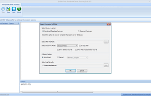 SharePoint Database Recovery screenshot 1