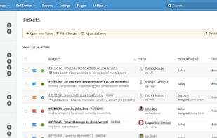 Operator ticket grid