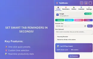 TabMinder screenshot 1