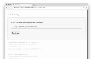 Citationsy screenshot 2