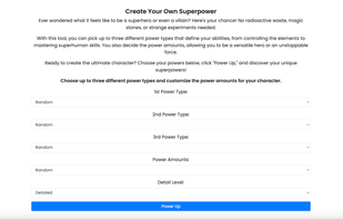 Custom Superpower Generator