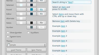 Theme configuration