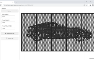 Mesh panel with patterns