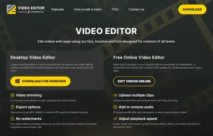 Main interface of the website