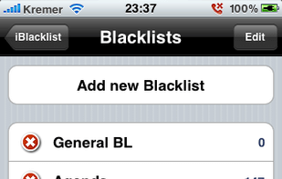 iBlackList screenshot 1